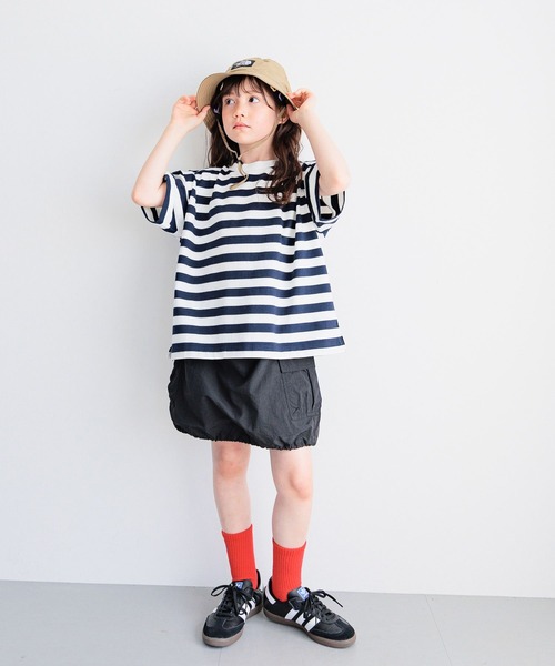 BAYFLOW（ベイフロー）の「[ヘビロテ間違いなし♪]ボーダーBIG T(KIDS)（Tシャツ/カットソー・キッズ・ネイビー/レッド/グリーン/ブルー・120cm/130cm/140cm/110cm/150cm）」の10枚目の写真