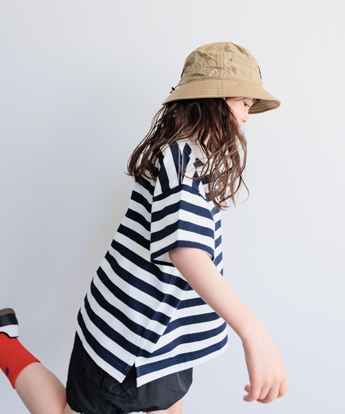 BAYFLOW（ベイフロー）の「[ヘビロテ間違いなし♪]ボーダーBIG T(KIDS)（Tシャツ/カットソー・キッズ・ネイビー/レッド/グリーン/ブルー・120cm/130cm/140cm/110cm/150cm）」の14枚目の写真