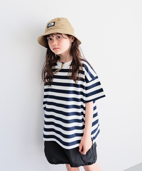 BAYFLOW（ベイフロー）の「[ヘビロテ間違いなし♪]ボーダーBIG T(KIDS)（Tシャツ/カットソー・キッズ・ネイビー/レッド/グリーン/ブルー・120cm/130cm/140cm/110cm/150cm）」の16枚目の写真