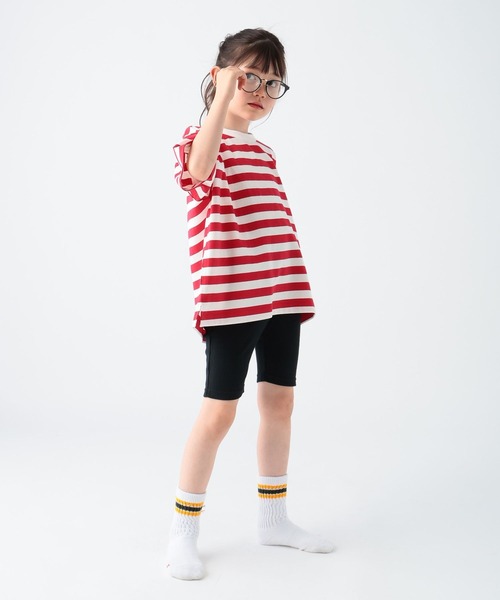 BAYFLOW（ベイフロー）の「[ヘビロテ間違いなし♪]ボーダーBIG T(KIDS)（Tシャツ/カットソー・キッズ・ネイビー/レッド/グリーン/ブルー・120cm/130cm/140cm/110cm/150cm）」の20枚目の写真