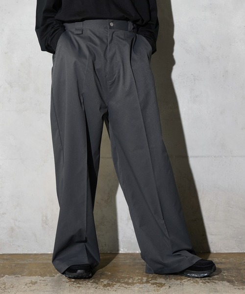 SUNNY SPORTS(サニースポーツ)の「SUNNY SPORTS / サニースポーツ LIGHT TWILL BAGGY PANTS ライトツイル バギーパンツ Aラインシルエット ワイドパンツ(その他パンツ・メンズ・チャコールグレー/ブラック・LARGE/MEDIUM)」の9枚目の写真