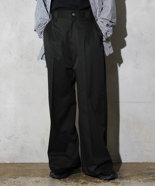 SUNNY SPORTS(サニースポーツ)の「SUNNY SPORTS / サニースポーツ LIGHT TWILL BAGGY PANTS ライトツイル バギーパンツ Aラインシルエット ワイドパンツ(その他パンツ・メンズ・チャコールグレー/ブラック・LARGE/MEDIUM)」の6枚目の写真