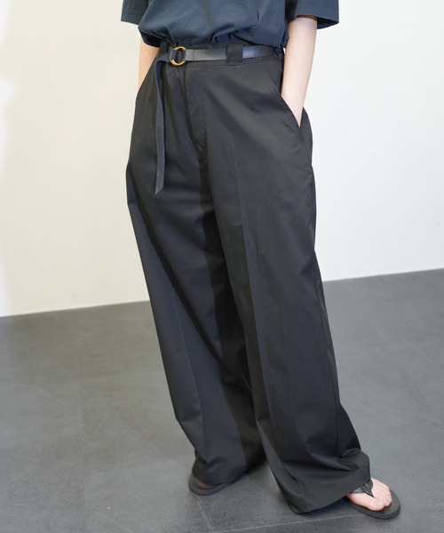 SUNNY SPORTS(サニースポーツ)の「SUNNY SPORTS / サニースポーツ LIGHT TWILL BAGGY PANTS ライトツイル バギーパンツ Aラインシルエット ワイドパンツ(その他パンツ・メンズ・チャコールグレー/ブラック・LARGE/MEDIUM)」の5枚目の写真