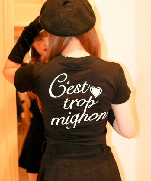 mignon(ミニョン)の「【Mignon/ミニョン】ARM WARMER SET T / アームウォーマー セット Tシャツ(Tシャツ/カットソー・レディース・ホワイト/ブラック・FREE)」の1枚目の写真