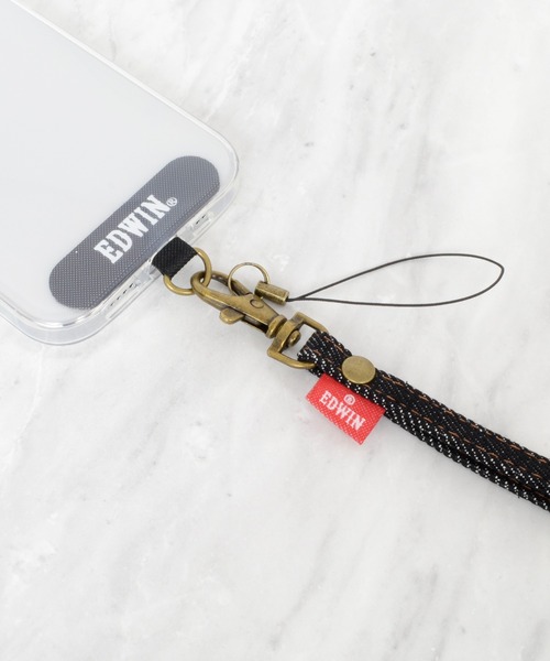 EDWIN（エドウィン）の「エドウィン [ハンドストラップ/タグデニム] スマホストラップ（スマホグッズ・メンズ・インディゴブルー/ブラック・ONE SIZE）」の12枚目の写真