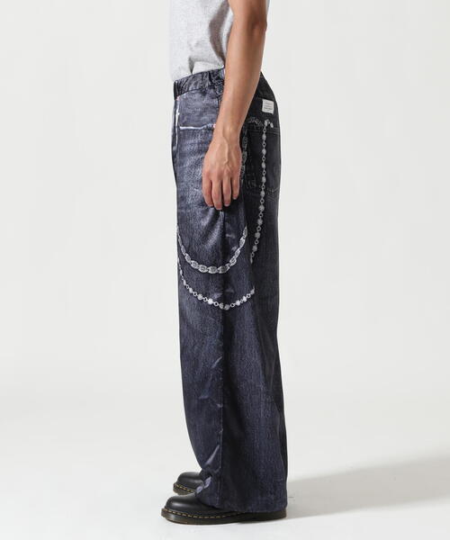 TALKING ABOUT THE ABSTRACTION（トーキング　アバウト　ジ　アブストラクション）の「TALKING ABOUT THE ABSTRACTION/トーキングアバウトジアブストラクション/別注 PRINT DENIM WITH CHAIN（その他パンツ・メンズ・その他4/ブラック・M/L/S）」の22枚目の写真