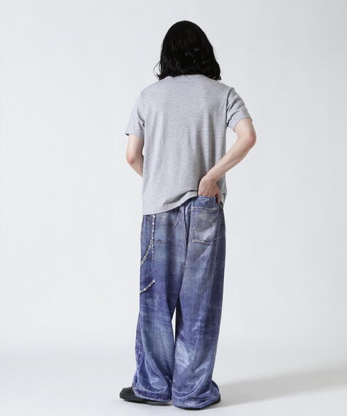 トーキングアバウトアブストラクション フェイクレイヤード カーゴパンツ リネン トーキングアバウトアブストラクション フェイクレイヤード
