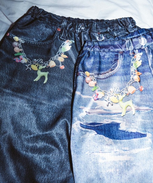 TALKING ABOUT THE ABSTRACTION（トーキング　アバウト　ジ　アブストラクション）の「TALKING ABOUT THE ABSTRACTION/トーキングアバウトジアブストラクション/別注 PRINT DENIM WITH CHAIN（その他パンツ・メンズ・その他4/ブラック・M/L/S）」の9枚目の写真