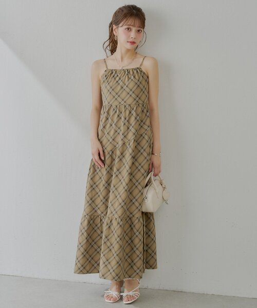 チコ/ロングワンピ/新品タグ付き チェックアメスリロングワンピース（ワンピース）｜Chico（チコ
