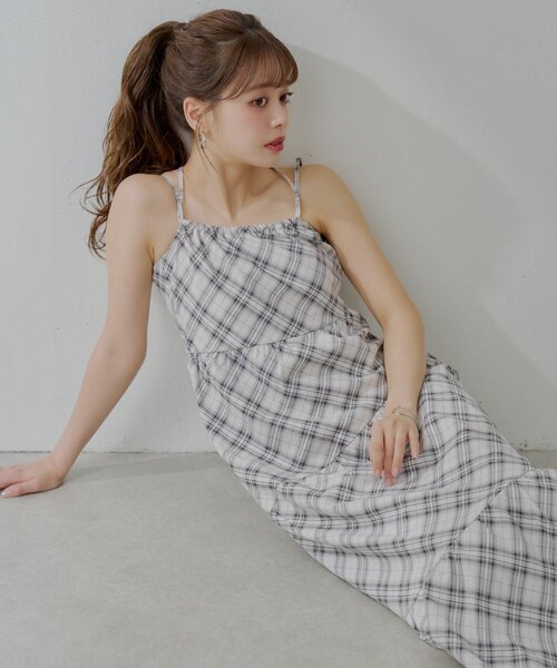 チコ/ロングワンピ/新品タグ付き チェックアメスリロングワンピース（ワンピース）｜Chico（チコ
