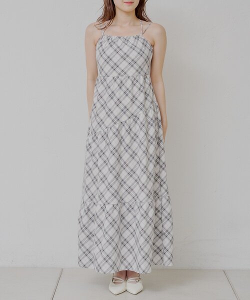 チェックアメスリロングワンピース（ワンピース）｜Chico（チコ）の
