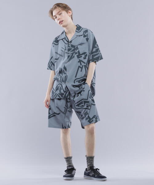 MANASTASH(マナスタッシュ)の「MANASTASH/マナスタッシュ KATAKANA MANALOHA SHORTS/カタカナマナロハショーツ(その他パンツ・メンズ・グレー/ブラック・L/M/2XL/XL)」の4枚目の写真