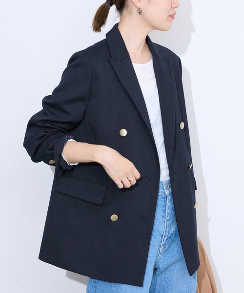 ✨極美品✨ スローブイエナ 24AW TRダブルブレストジャケット 洗える ✨極美品✨ スローブイエナ 24AW TRダブルブレストジャケット 洗える