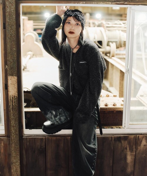 Subciety(サブサエティ)の「Glitter cardigan【WOMEN】(カーディガン/ボレロ・レディース・グリーン/ブラック・FREE)」の14枚目の写真