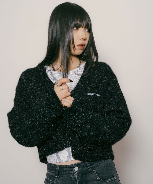 Subciety(サブサエティ)の「Glitter cardigan【WOMEN】(カーディガン/ボレロ・レディース・グリーン/ブラック・FREE)」の16枚目の写真