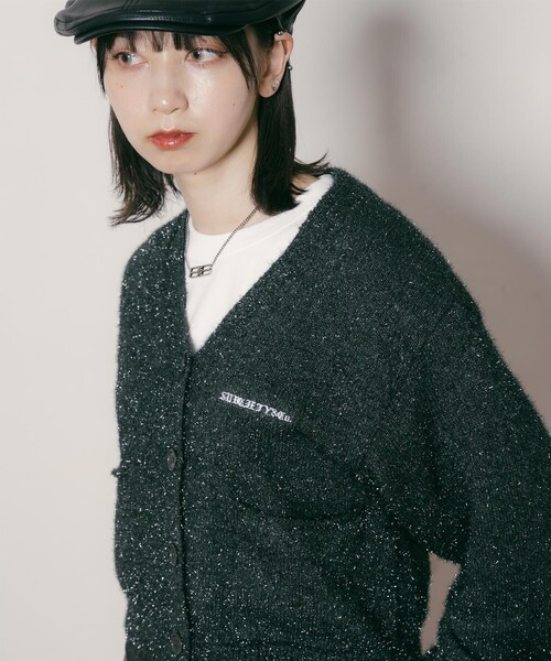 Subciety(サブサエティ)の「Glitter cardigan【WOMEN】(カーディガン/ボレロ・レディース・グリーン/ブラック・FREE)」の20枚目の写真