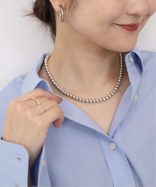 SLOBE IENA(スローブイエナ)の「《追加3》SLOBE メタルビーズショートネックレス(ネックレス・レディース・シルバー・FREE)」の2枚目の写真