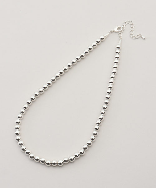 SLOBE IENA(スローブイエナ)の「《追加3》SLOBE メタルビーズショートネックレス(ネックレス・レディース・シルバー・FREE)」の5枚目の写真