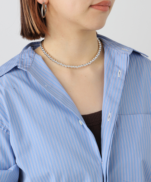 SLOBE IENA(スローブイエナ)の「《追加3》SLOBE メタルビーズショートネックレス(ネックレス・レディース・シルバー・FREE)」の9枚目の写真