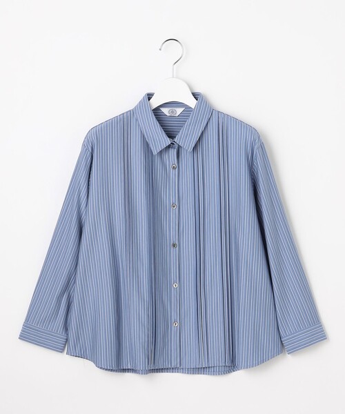 J.PRESS Ladies（J.プレス レディス）の「ストライプジャージー シャツライク カットソー（Tシャツ/カットソー・レディース・ダルブルー系1/ベージュ系1・SMALL）」の8枚目の写真
