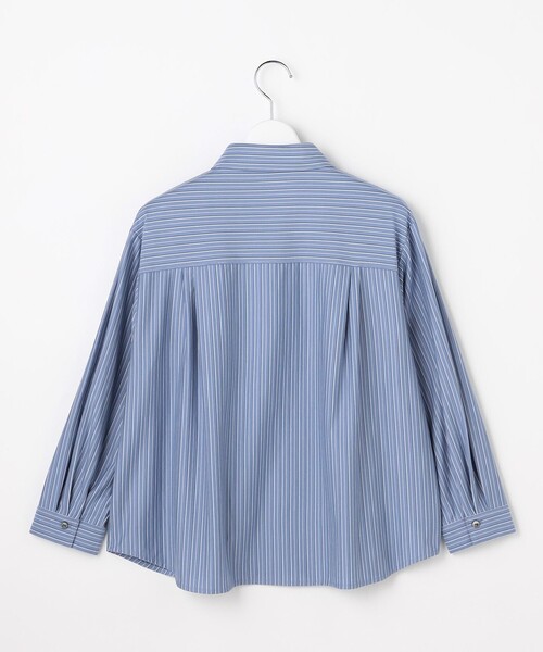 J.PRESS Ladies（J.プレス レディス）の「ストライプジャージー シャツライク カットソー（Tシャツ/カットソー・レディース・ダルブルー系1/ベージュ系1・SMALL）」の9枚目の写真