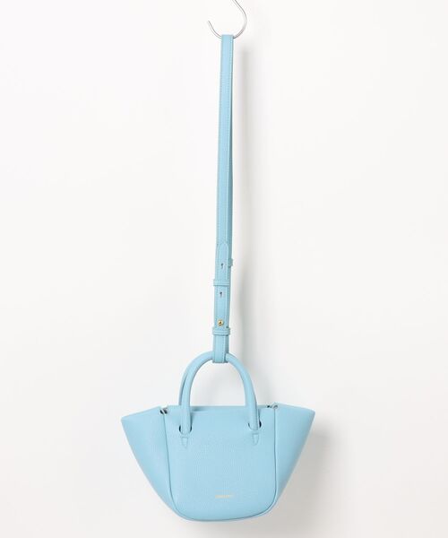 MERCURYDUO(マーキュリーデュオ)の「Serena Ruched Hobo Handle Crossbody Bag(ハンドバッグ・レディース・ライトブルー/ライム・FREE)」の2枚目の写真