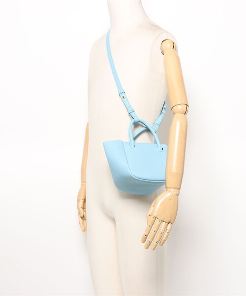 MERCURYDUO(マーキュリーデュオ)の「Serena Ruched Hobo Handle Crossbody Bag(ハンドバッグ・レディース・ライトブルー/ライム・FREE)」の6枚目の写真
