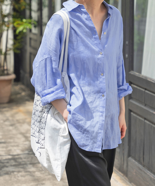 コットンリネン　ロングシャツ　Spick and Span 完売品　バイカラー 楽天市場】【SALE／30%OFF】コットンリネンロングシャツ Spick