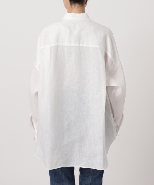 追加3》80リネンカシュクールビッグシャツ（シャツ/ブラウス