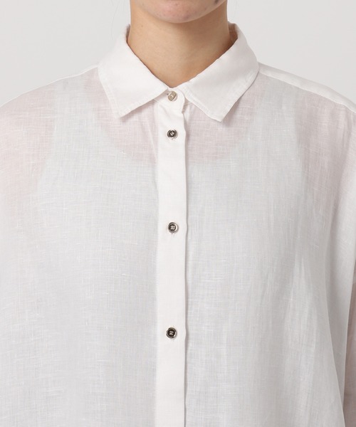 追加3》80リネンカシュクールビッグシャツ（シャツ/ブラウス）｜Spick