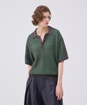soerte（ソエルテ）の「MULTI COLLAR JACQUARD KNIT POLO/マルチカラージャガードニットポロ（ポロシャツ・1）」