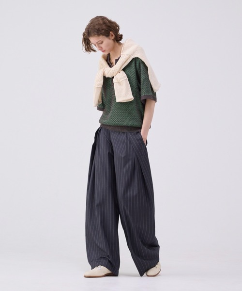 トップス soerte MULTI COLLAR JACQUARD KNIT POLO 2 soerte（ソエルテ）の「MULTI COLLAR JACQUARD KNIT POLO/マルチ