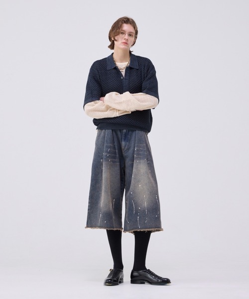 soerte（ソエルテ）の「MULTI COLLAR JACQUARD KNIT POLO/マルチカラージャガードニットポロ（ポロシャツ・メンズ・ベージュ/ブラック/ブラウン・3/2/1）」の17枚目の写真