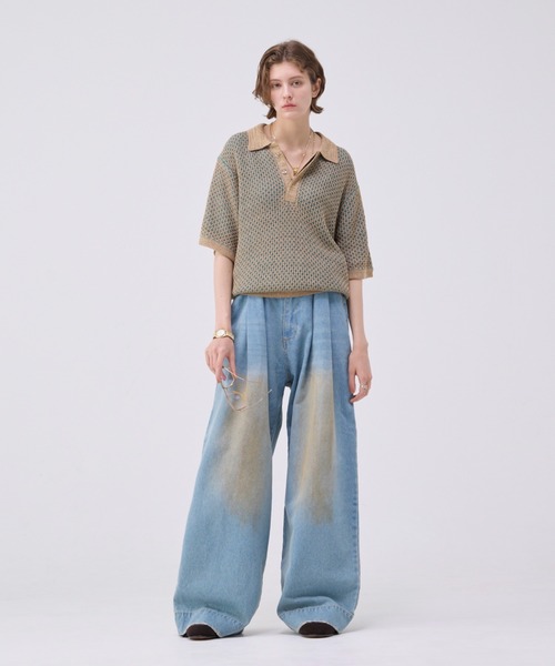 soerte（ソエルテ）の「MULTI COLLAR JACQUARD KNIT POLO/マルチ