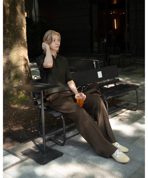 soerte(ソエルテ)の「Multi Color Jacquard Knit Polo / マルチカラージャガードニットポロ(ポロシャツ・メンズ・ベージュ/ブラウン/ブラック/グリーン・3/1/2)」の22枚目の写真
