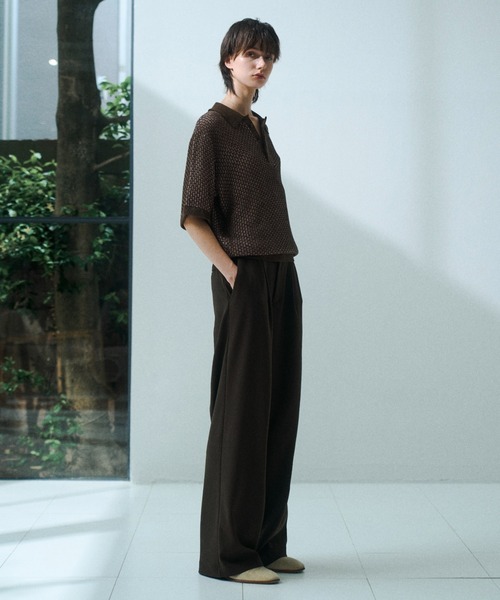 soerte(ソエルテ)の「Multi Color Jacquard Knit Polo / マルチカラージャガードニットポロ(ポロシャツ・メンズ・ベージュ/ブラウン/ブラック/グリーン・3/1/2)」の19枚目の写真
