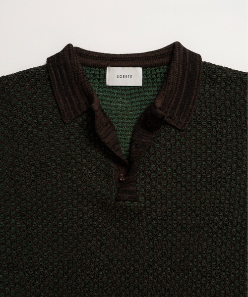 Multi Color Jacquard Knit Polo / マルチカラージャガードニットポロ