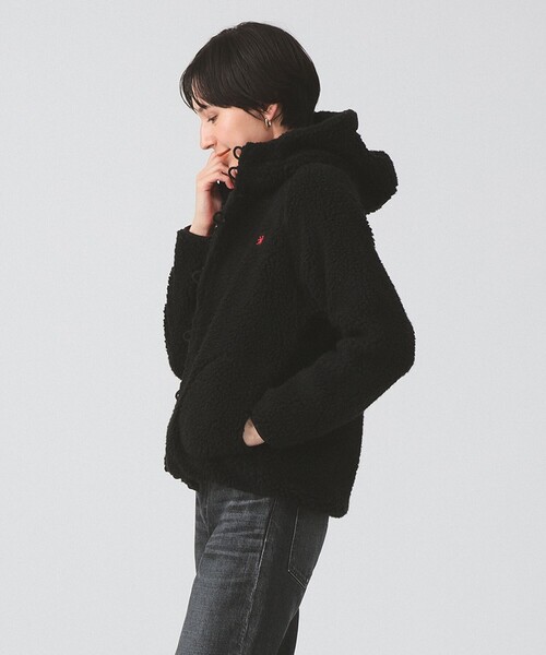 GYMPHLEX（ジムフレックス）の「Gymphlex / ボア フード ジャケット（ブルゾン・レディース・ブラック/ナチュラル・14/16）」の14枚目の写真