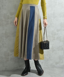 INTERPLANET | ストライプスエード配色スカート(スカート)