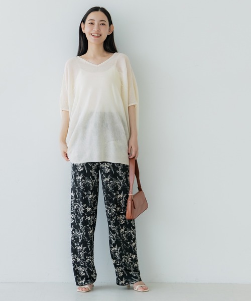 coca（coca）（コカ）の「ビックシルエットドルマンニット（Tシャツ/カットソー・レディース・ブラウン/アイボリー・M/L）」の4枚目の写真