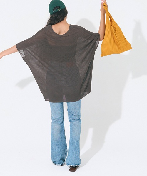 coca（coca）（コカ）の「ビックシルエットドルマンニット（Tシャツ/カットソー・レディース・ブラウン/アイボリー・M/L）」の12枚目の写真