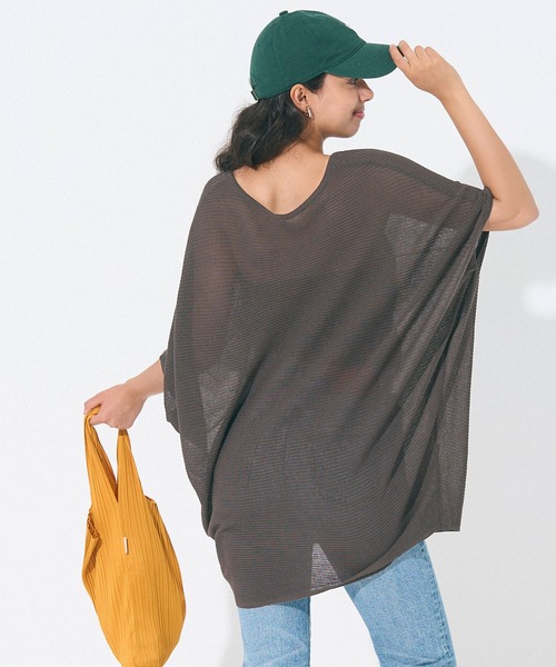 coca（coca）（コカ）の「ビックシルエットドルマンニット（Tシャツ/カットソー・レディース・ブラウン/アイボリー・M/L）」の15枚目の写真