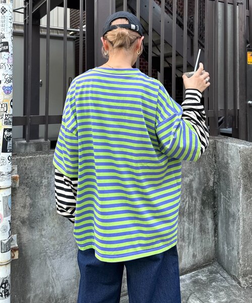 ヴァクトーヴォャージュ　長袖カットソー ヴァクトーヴォヤージュ vaqutaux voyage ロゴプリントカットソー 長袖