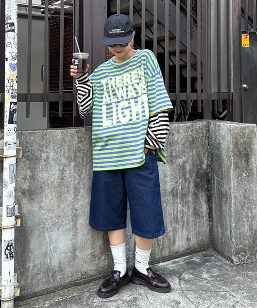 セール】【SG】ボーダーレイヤードロンTEE（Tシャツ/カットソー