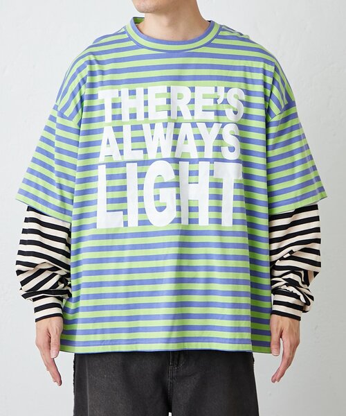 セール】【SG】ボーダーレイヤードロンTEE（Tシャツ/カットソー