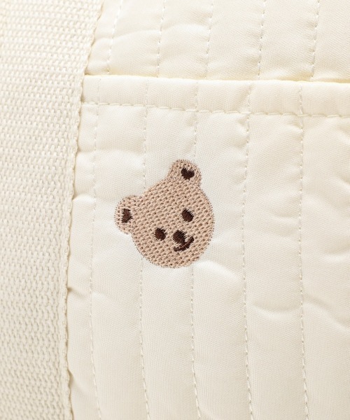 SHEPP（シープ）の「【大容量】総柄刺繍 キルティング ボストン トラベル ジムバッグ チェリー くま うさぎ（ボストンバッグ・レディース・ブラック/ホワイト/レッド/グリーン/ベージュ/ダークグリーン/ブルー/ピンク/ホワイト系その他・F）」の15枚目の写真