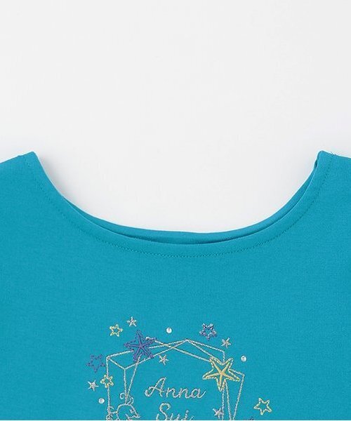 ANNA SUI mini(アナスイ・ミニ)の「【人気商品再入荷】【直営店で取り扱い無し】肩開きシェル刺しゅうTシャツ(Tシャツ/カットソー・キッズ・ターコイズブルー/ラベンダー・130cm/150cm/120cm/140cm)」の3枚目の写真