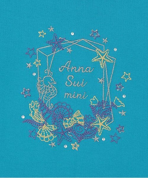 ANNA SUI mini(アナスイ・ミニ)の「【人気商品再入荷】【直営店で取り扱い無し】肩開きシェル刺しゅうTシャツ(Tシャツ/カットソー・キッズ・ターコイズブルー/ラベンダー・130cm/150cm/120cm/140cm)」の8枚目の写真
