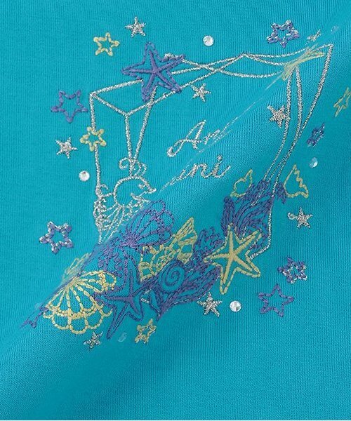 ANNA SUI mini(アナスイ・ミニ)の「【人気商品再入荷】【直営店で取り扱い無し】肩開きシェル刺しゅうTシャツ(Tシャツ/カットソー・キッズ・ターコイズブルー/ラベンダー・130cm/150cm/120cm/140cm)」の10枚目の写真