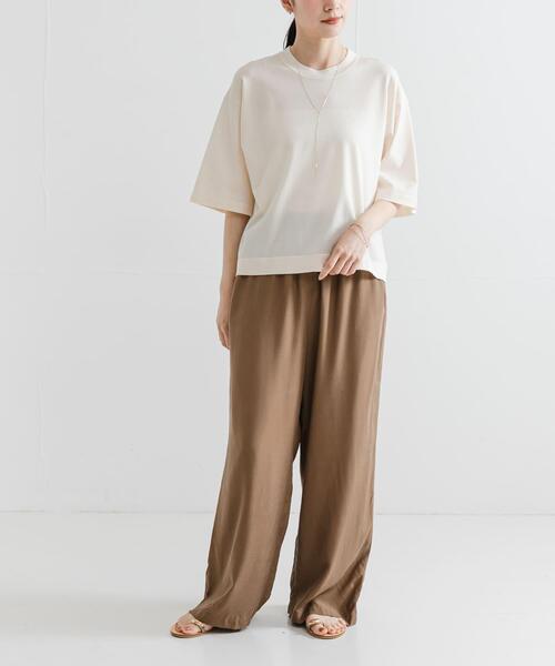 URBAN RESEARCH(アーバンリサーチ)の「ドライタッチハイゲージニットTシャツ(Tシャツ/カットソー・レディース・オフホワイト/ブラック・FREE)」の22枚目の写真